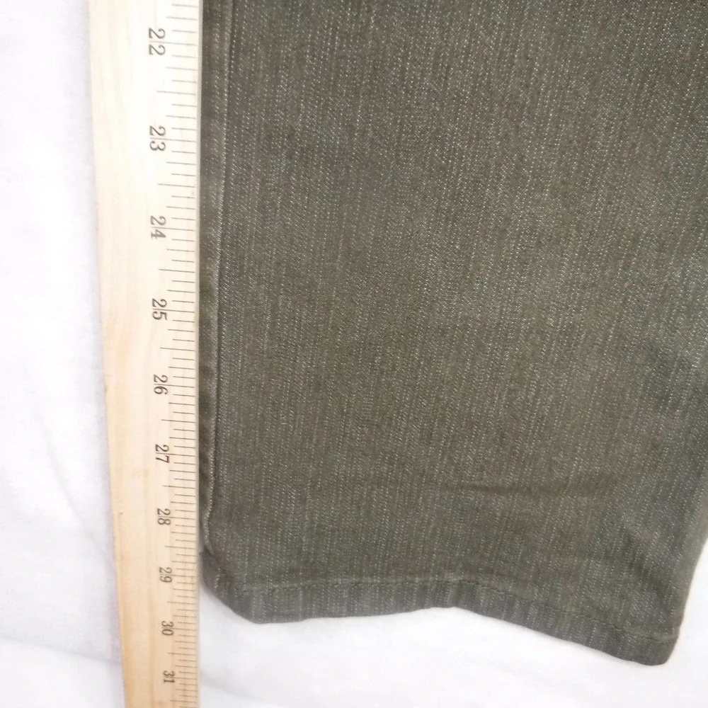 Ruby Rd Womens Size 14 Olive Green Straight Leg Elastic Back Comfort Pants